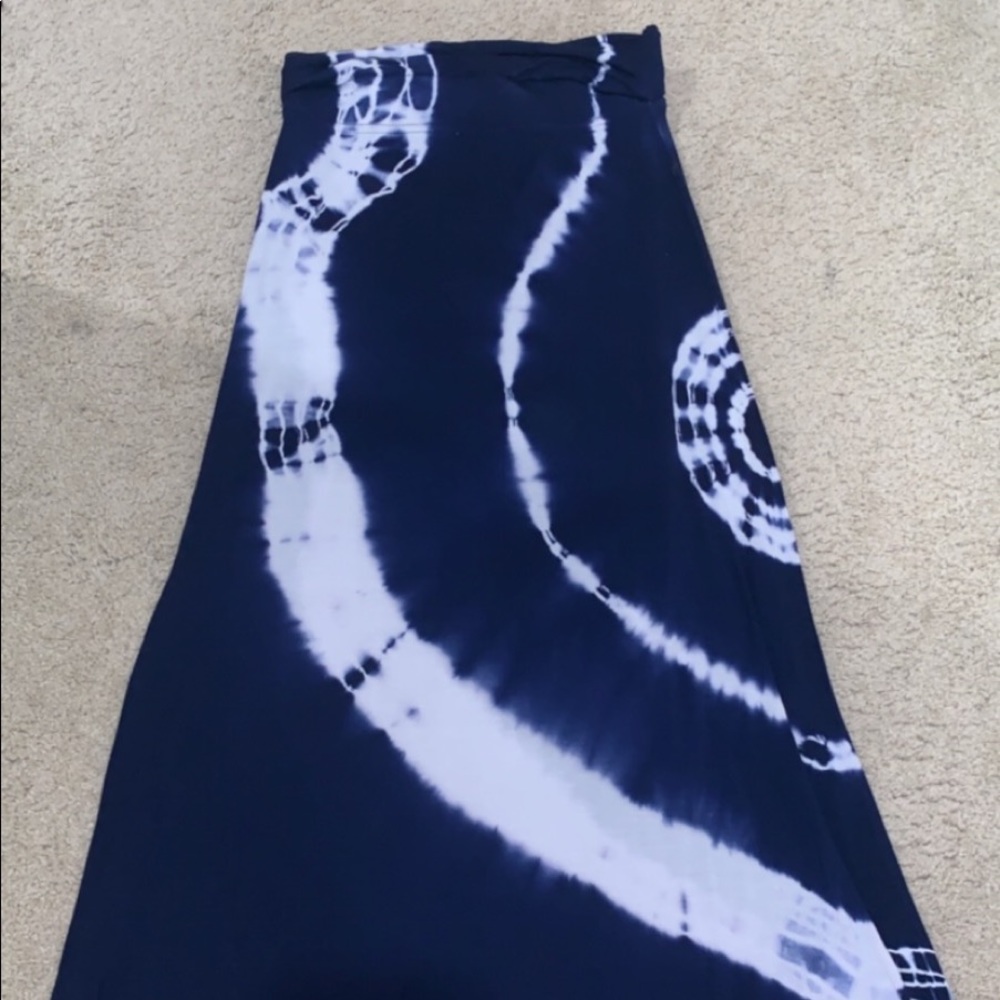tie dye long maxi skirt